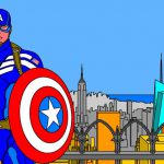 N° 1 : 2018 - New York City - Captain America - Hommage à Kirby 