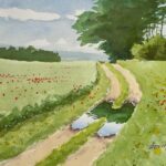 Flaques et Coquelicots